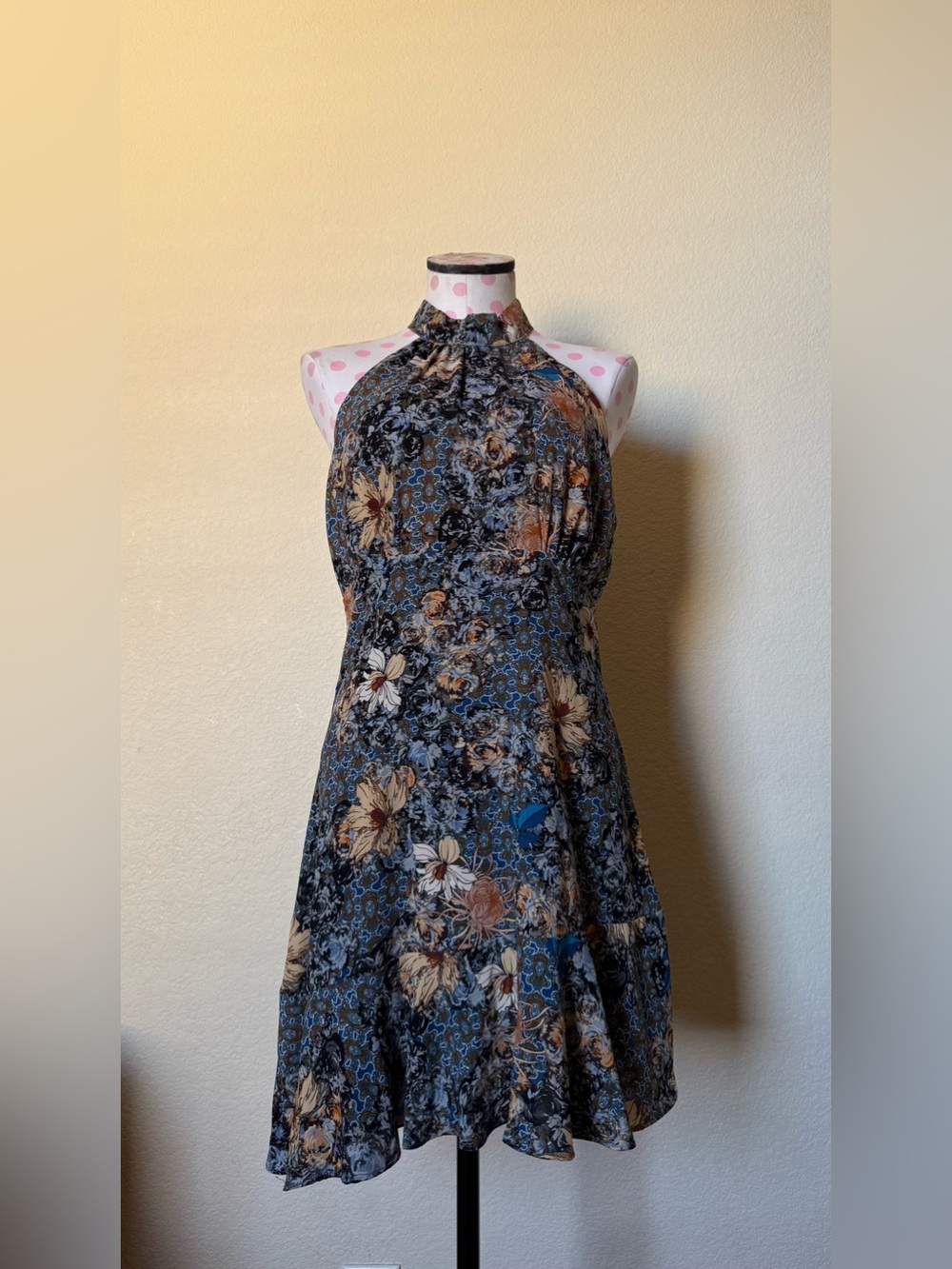 Halter Floral Mini Dress